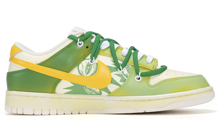 Lookbook [定制鞋] Nike Dunk Low 复古款 '沉浸式手绘' DJ6188-100(TeamR-男款沉浸白绿)
