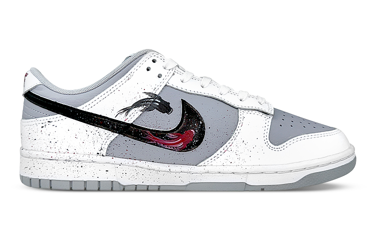 Lookbook 【定製球鞋】 Nike Dunk Low Retro 禮盒 水墨 國風 鯉魚 鴛鴦 潑墨 低幫 板鞋 男款 黑白灰