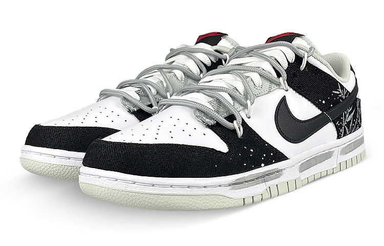 Lookbook [Zapatillas Personalizadas] Nike Dunk Low Retro 'Ink Bamboo' DV0827-100(Team47-男黑白竹解BOX)