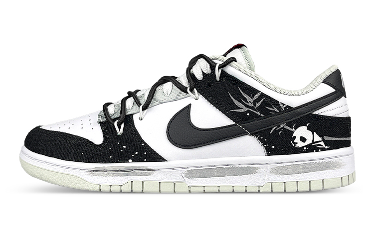 Buy 【訂製球鞋】Nike Dunk Low Retro 禮盒 國風 水墨竹 熊貓解構 潑墨 低筒 板鞋 男款 黑白