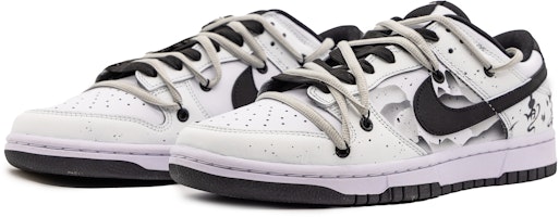 Zapatillas Nike Dunk Low Retro 'Caligrafía Tinta' - Negro Blanco Gris DD1391-100(Team51-男款水墨书法) Lookbook Zapatillas Nike Dunk Low Retro 'Caligrafía Tinta' - Negro Blanco Gris DD1391-100(Team51-男款水墨书法)