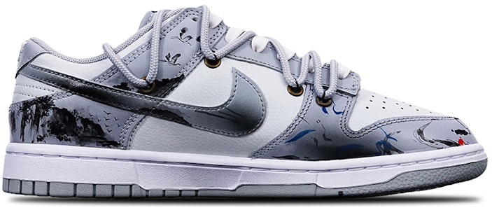 나이키 덩크 로우 레트로 '잉크 크레인' (커스텀) DJ6188-001(TeamT-水墨解构小仙鹤S-BOX) Order 나이키 덩크 로우 레트로 '잉크 크레인' (커스텀) DJ6188-001(TeamT-水墨解构小仙鹤S-BOX)