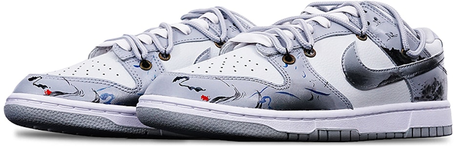 나이키 덩크 로우 레트로 '잉크 크레인' (커스텀) DJ6188-001(TeamT-水墨解构小仙鹤S-BOX) Lookbook 나이키 덩크 로우 레트로 '잉크 크레인' (커스텀) DJ6188-001(TeamT-水墨解构小仙鹤S-BOX)