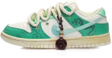 【訂製球鞋】 Nike Dunk Low Retro 水墨祥龍紋 解構做舊 中國風 平安扣掛墜 復古 休閒 低幫 板鞋 男款 墨綠 Buy 【訂製球鞋】 Nike Dunk Low Retro 水墨祥龍紋 解構做舊 中國風 平安扣掛墜 復古 休閒 低幫 板鞋 男款 墨綠