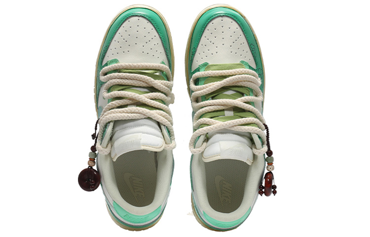 Shop [Kasut Tersuai] Nike Dunk Low Retro 'Ink Dragon Peace Buckle' DJ6188-100(Team10-男款祥龙纹墨绿)