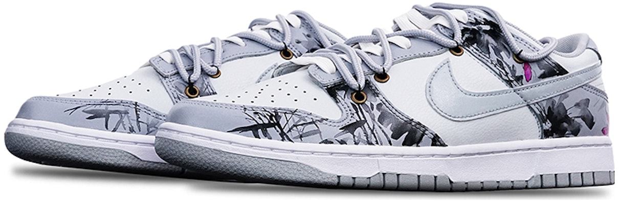 ナイキ ダンク ロー レトロ "墨蓮バイブ" (Nike Dunk Low Retro "Ink Lotus Vibe") DJ6188-001(TeamT-解构水墨荷花S-BOX) Lookbook ナイキ ダンク ロー レトロ "墨蓮バイブ" (Nike Dunk Low Retro "Ink Lotus Vibe") DJ6188-001(TeamT-解构水墨荷花S-BOX)