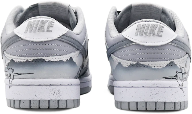 ナイキ ダンク ロー レトロ "水墨山水" (カスタム) DJ6188-003(Team8-男款闲云野鹤黑白灰) Shop ナイキ ダンク ロー レトロ "水墨山水" (カスタム) DJ6188-003(Team8-男款闲云野鹤黑白灰)