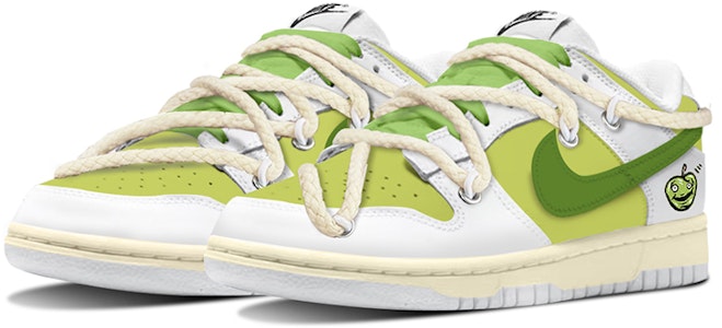 【定制球鞋】 Nike Dunk Low Retro 反轉米綠 青蘋果 解構綁帶 復古塗鴉 高街 低幫 板鞋 男款 米綠 Lookbook 【定制球鞋】 Nike Dunk Low Retro 反轉米綠 青蘋果 解構綁帶 復古塗鴉 高街 低幫 板鞋 男款 米綠