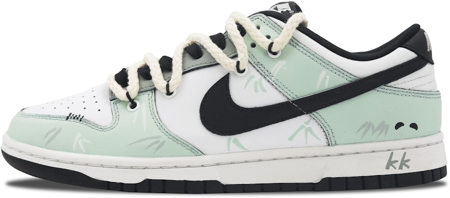 【客製球鞋】Nike Dunk Low Retro Black 竹翡翠 清新愛人 防滑耐磨 低筒 運動鞋 男女通用 白青 Buy 【客製球鞋】Nike Dunk Low Retro Black 竹翡翠 清新愛人 防滑耐磨 低筒 運動鞋 男女通用 白青