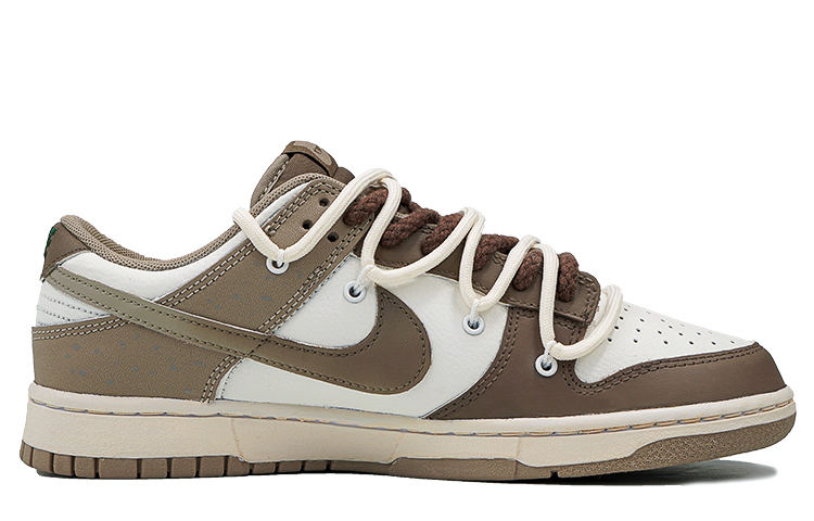 Order 나이키 덩크 로우 레트로 '그레이 코코넛 라떼' (커스텀) DJ6188-200(Team27-男款生椰拿铁白棕)