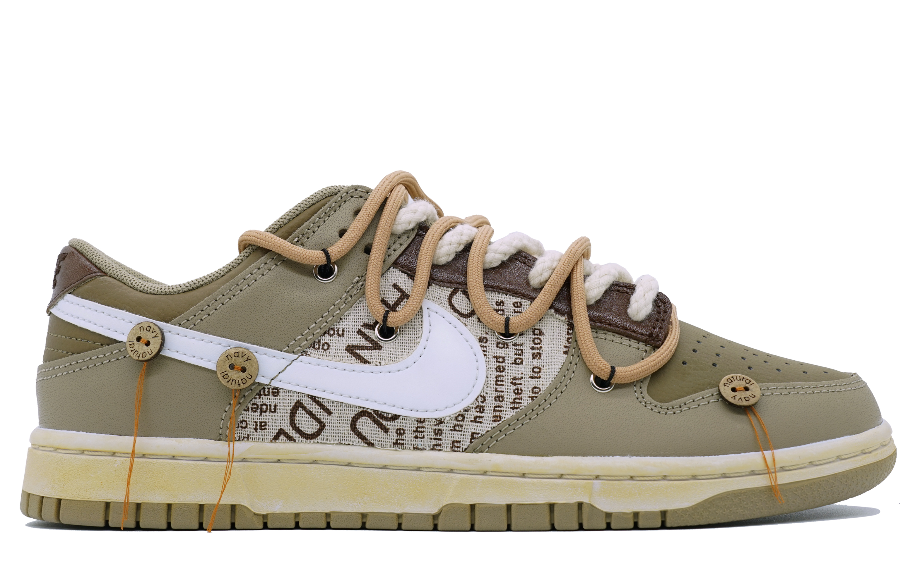 Order [Kasut Custom] Nike Dunk Low Retro 'Judge Grey Deconstructed' DJ6188-200(Team16-男款旧时代复古主题做旧)