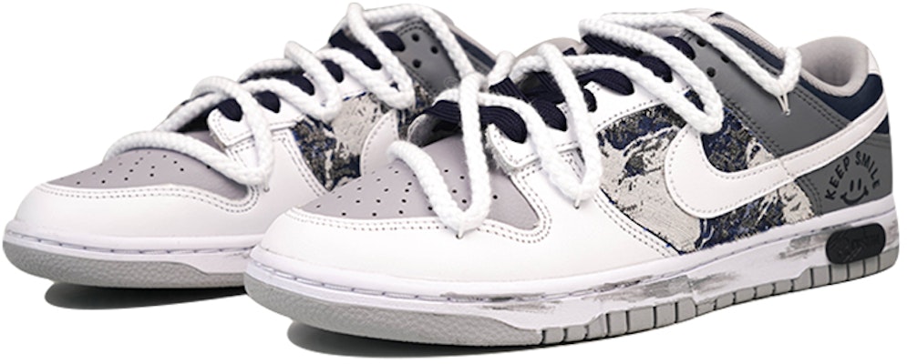 나이키 덩크 로우 레트로 '스마일 데님 패치워크' (Nike Dunk Low Retro 'Smile Denim Patchwork') DJ6188-003(Team27-男款保持微笑) Lookbook 나이키 덩크 로우 레트로 '스마일 데님 패치워크' (Nike Dunk Low Retro 'Smile Denim Patchwork') DJ6188-003(Team27-男款保持微笑)