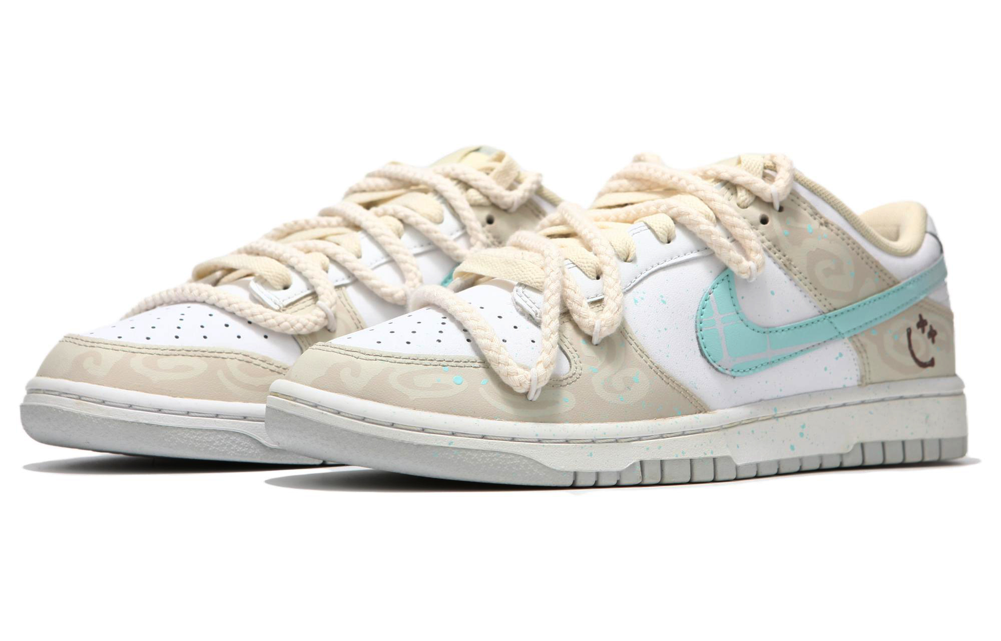 Purchase 【定制球鞋】Nike Dunk 低筒復古 火心 沙丘圖騰 做舊氧化 漸變星輝 解構綁帶 潮流時尚 百搭 低筒 滑板鞋 男女同款 卡其色