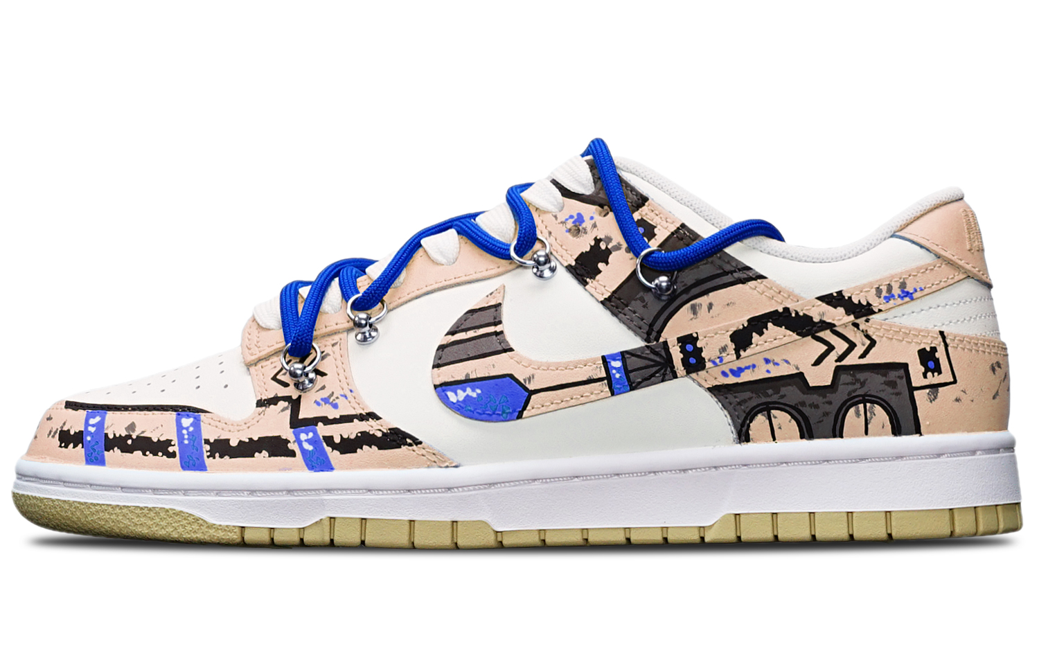 Buy 나이키 덩크 로우 레트로 '카키 화이트' 커스텀 DV0833-100(TeamT-战损III卡其S-BOX)