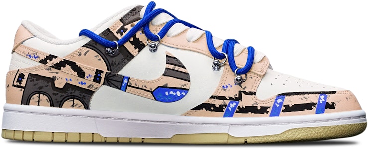 【客製球鞋】Nike Dunk Low Retro 戰損高達 機能風 賽博龐克 解構 特殊鞋盒 低筒 板鞋 男款 卡其白 Order 【客製球鞋】Nike Dunk Low Retro 戰損高達 機能風 賽博龐克 解構 特殊鞋盒 低筒 板鞋 男款 卡其白