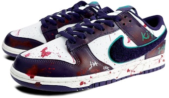 【客製化球鞋】Nike Dunk Low Retro 是在玩鞋 禮盒 搖粒絨 小丑 字母塗鴉 低筒 板鞋 男款 白紫 Lookbook 【客製化球鞋】Nike Dunk Low Retro 是在玩鞋 禮盒 搖粒絨 小丑 字母塗鴉 低筒 板鞋 男款 白紫