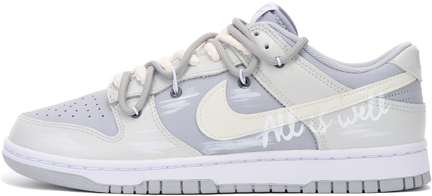 【定制球鞋】Nike Dunk Low Retro vibe風 解構 高街 低幫 板鞋 男款 淺灰 Buy 【定制球鞋】Nike Dunk Low Retro vibe風 解構 高街 低幫 板鞋 男款 淺灰