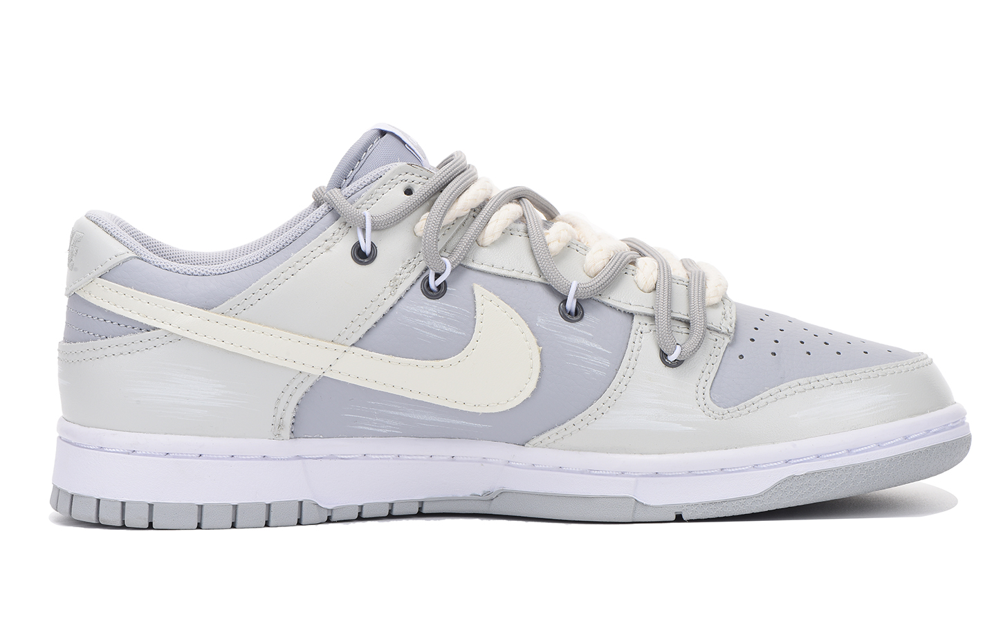 Order 【定制球鞋】Nike Dunk Low Retro vibe風 解構 高街 低幫 板鞋 男款 淺灰