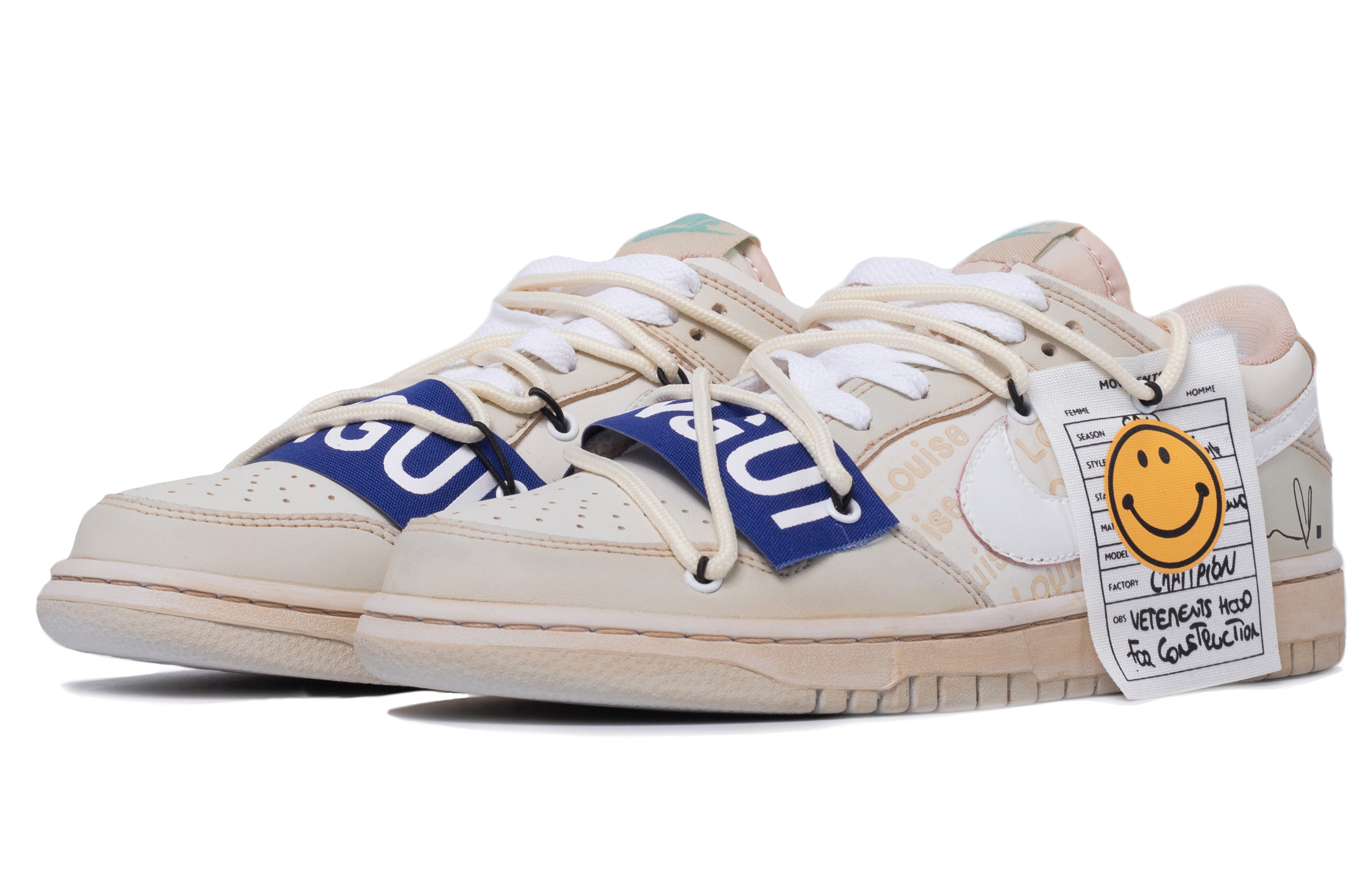 Lookbook 【定制鞋款】Nike Dunk Low 复古款‘荔枝白’ DH9765-100(TeamM-女款浸染往事荔肉白)