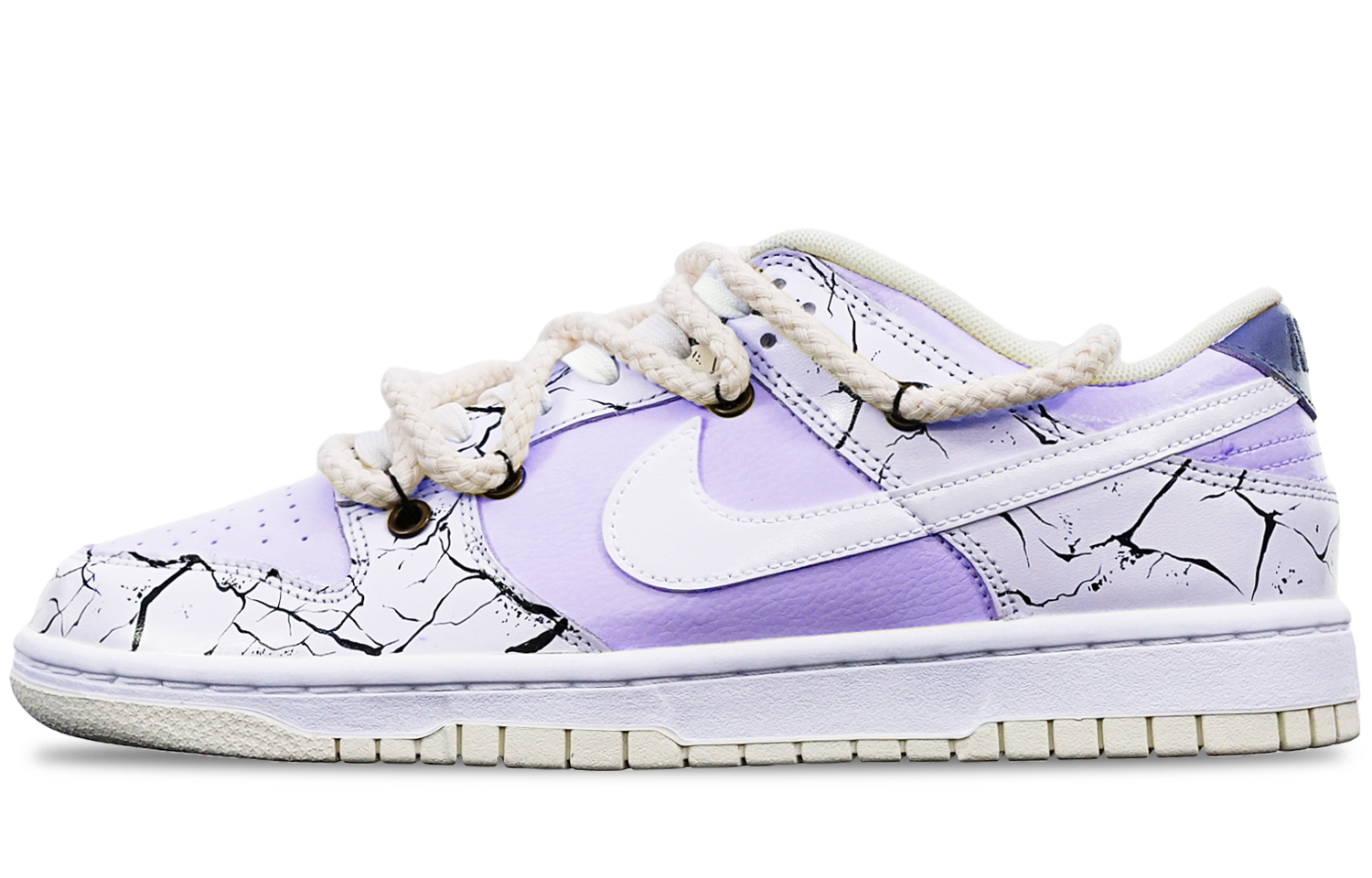 Buy カスタムシューズ] ナイキ ダンク ロー レトロ 'マカロン ピンク-パープル-ホワイト' DJ6188-100(TeamT-爆裂纹粉紫白S-BOX)