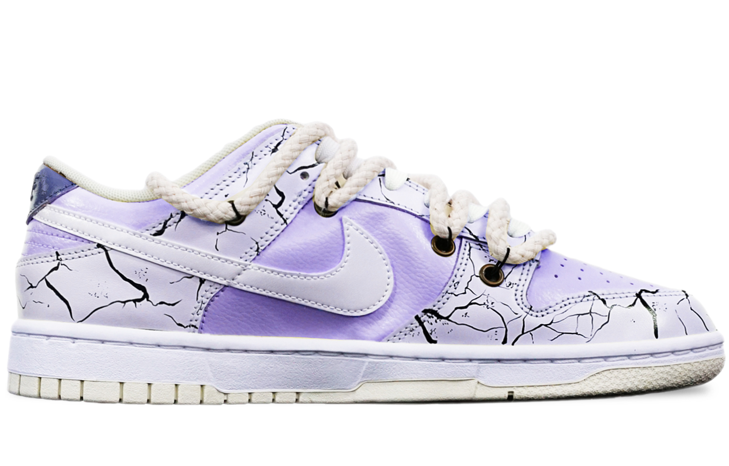 Order カスタムシューズ] ナイキ ダンク ロー レトロ 'マカロン ピンク-パープル-ホワイト' DJ6188-100(TeamT-爆裂纹粉紫白S-BOX)