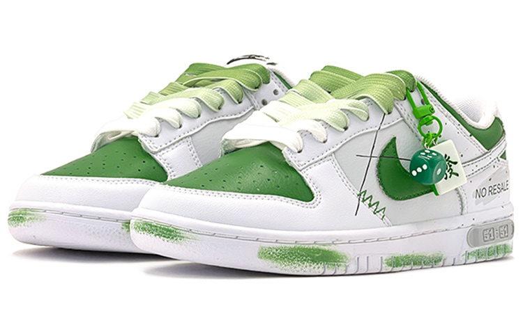 Lookbook 【訂製球鞋】 Nike Dunk Low retro 麻將「發」鴛鴦設計 復古 休閒 低幫 板鞋 男款 白綠