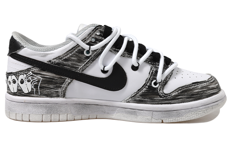 Order Zapatillas Nike Dunk Low Retro 'Máscara Vintage Negro Blanco' DJ6188-101(Team拾玖-面具男S-BOX)