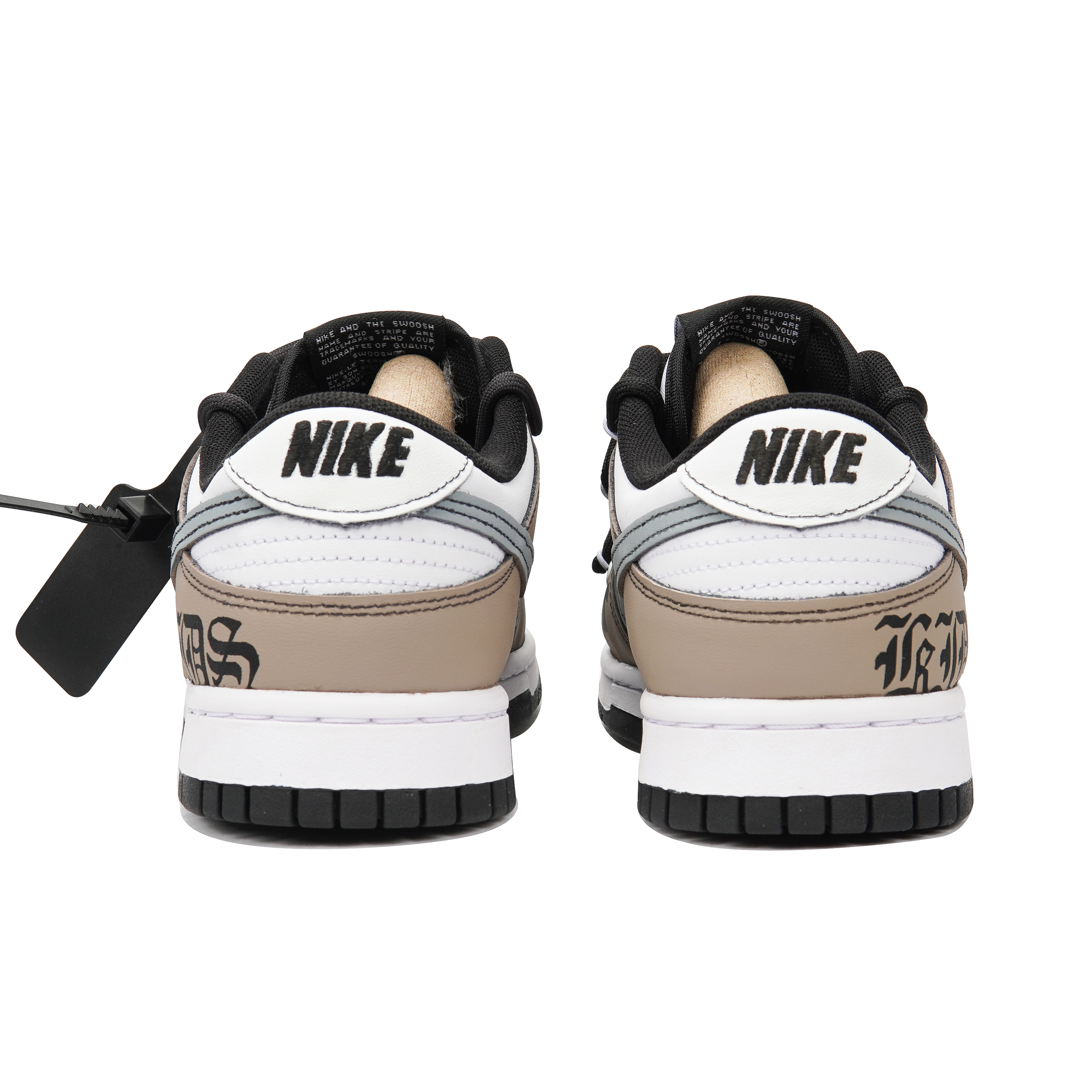 Details for [Sepatu Custom] Nike Dunk Low Retro 'Medieval Goth Duri Hitam-Kopi' DD1391-100(Teamp-哥特十字架黑咖男款BOX)