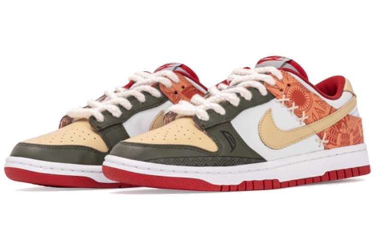 Lookbook [定制鞋款] 耐克Dunk Low复古'中灰兽年' DD1391-002(TeamB-年兽白黄)