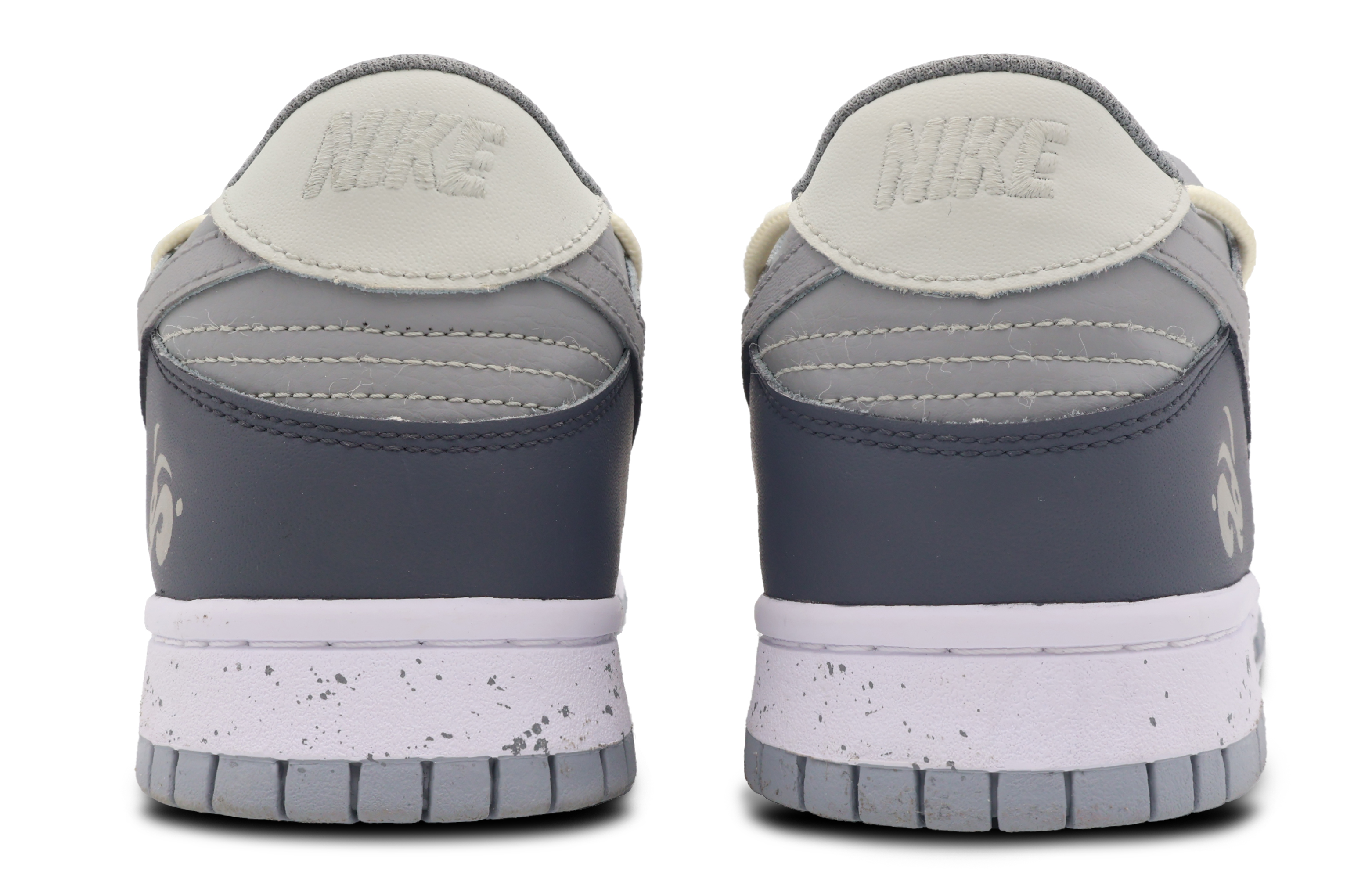 Shop 나이키 덩크 로우 레트로 '밀크 그레이' (커스텀) DJ6188-003(Team53-男款白月秋南)