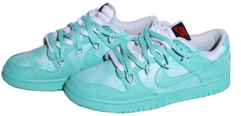 【訂製球鞋】Nike Dunk Low Retro Plaid 薄荷龍井 防滑耐磨 低筒 板鞋 男款 藍色 Lookbook 【訂製球鞋】Nike Dunk Low Retro Plaid 薄荷龍井 防滑耐磨 低筒 板鞋 男款 藍色