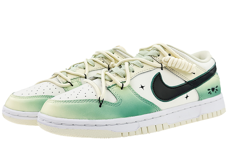Lookbook ナイキダンクロー レトロ『ミストハート デコンストラクテッド グリーンブラック』カスタムシューズ DJ6188-100(Team40-男款机械迷雾绿黑)