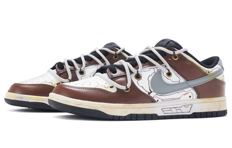 Lookbook 나이키 덩크 로우 레트로 '모카 브라운 디컨스트럭티드' (커스텀) DJ6188-002(TeamR-男款复古废土摩卡棕)