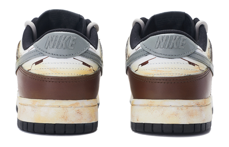 Shop 나이키 덩크 로우 레트로 '모카 브라운 디컨스트럭티드' (커스텀) DJ6188-002(TeamR-男款复古废土摩卡棕)