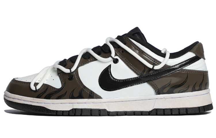 [Custom Shoes] Nike Dunk Low Retro 'Mocha Brown Flames'