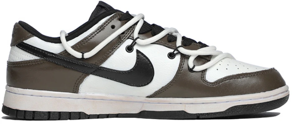 【定制球鞋】Nike Dunk 低筒復古鞋 炽熱之焰 復古風 解構做舊 情侶款 休閒鞋 男款 摩卡棕 Order 【定制球鞋】Nike Dunk 低筒復古鞋 炽熱之焰 復古風 解構做舊 情侶款 休閒鞋 男款 摩卡棕