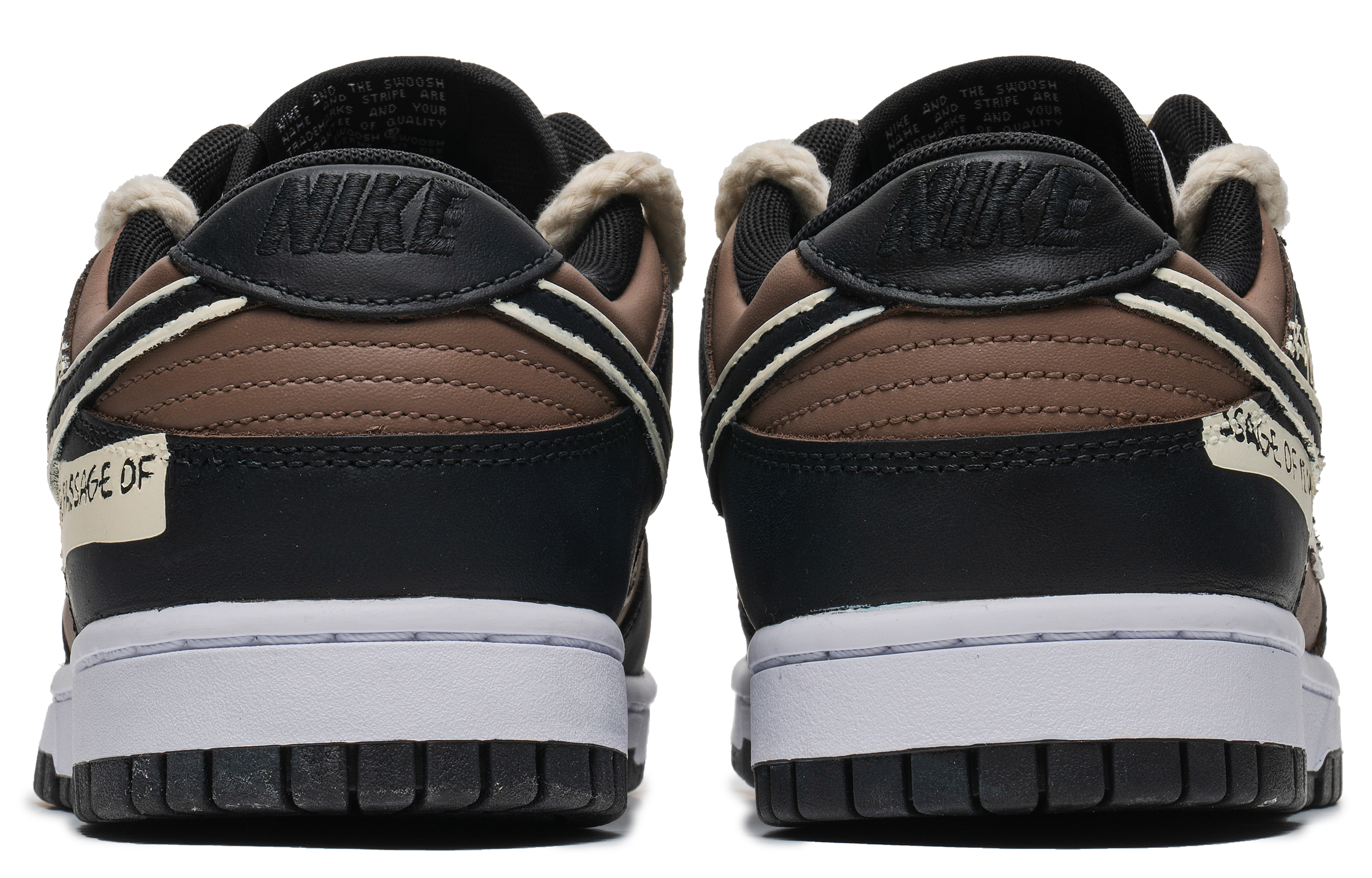 Shop [カスタムシューズ] ナイキ ダンク ロー レトロ 'モカ デコンストラクテッド' DD1391-100(TeamB-时空旅客黑棕)