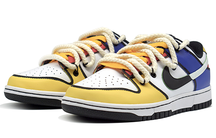 Lookbook Zapatillas Nike Dunk Low Retro 'Mondrian Personalizadas' DD1503-106(Team-R-蒙德里安喷涂解构鞋带)