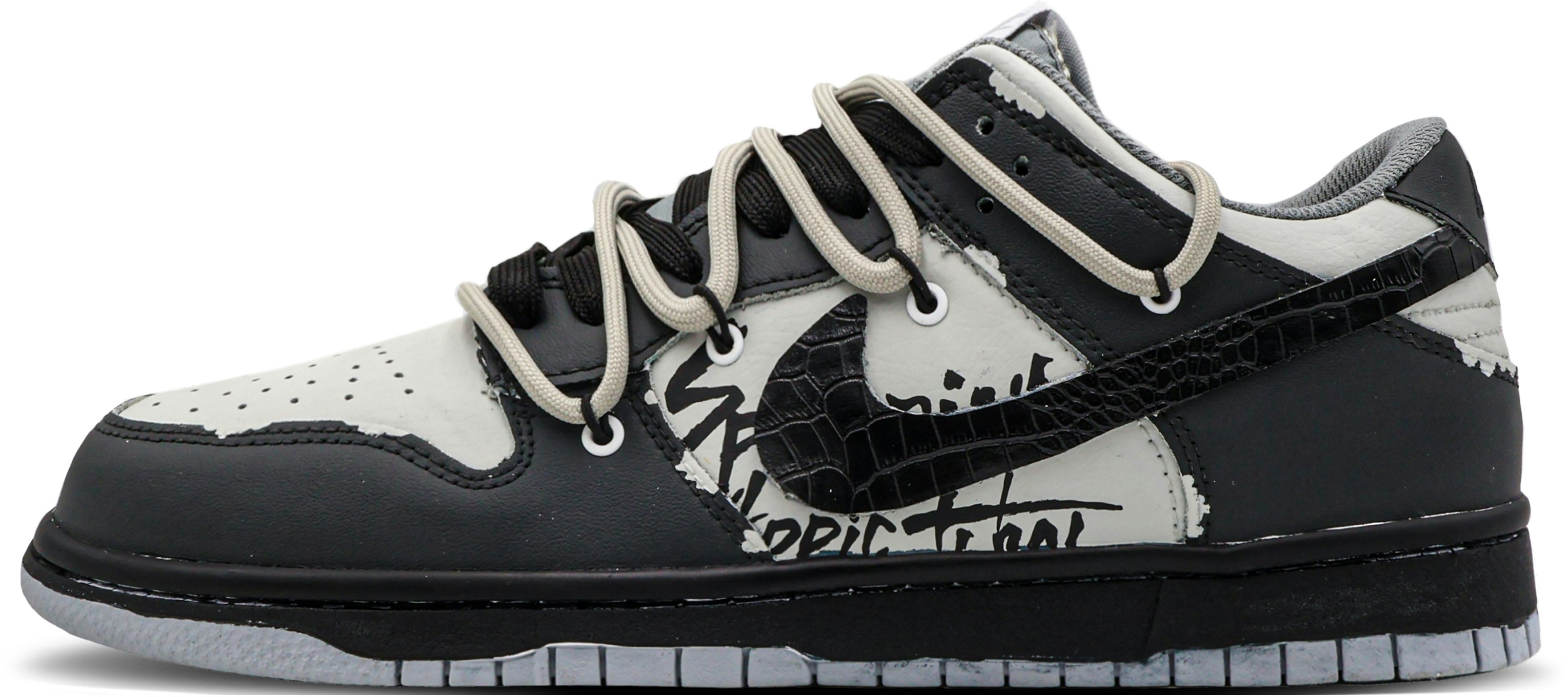custom-shoes-nike-dunk-low-retro-moonlight-grey-brown-white-black