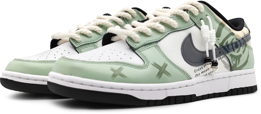 나이키 덩크 로우 레트로 '모란디 그린그레이' (커스텀) DD1391-100(Team16-男款誓言之眼绿) Lookbook 나이키 덩크 로우 레트로 '모란디 그린그레이' (커스텀) DD1391-100(Team16-男款誓言之眼绿)