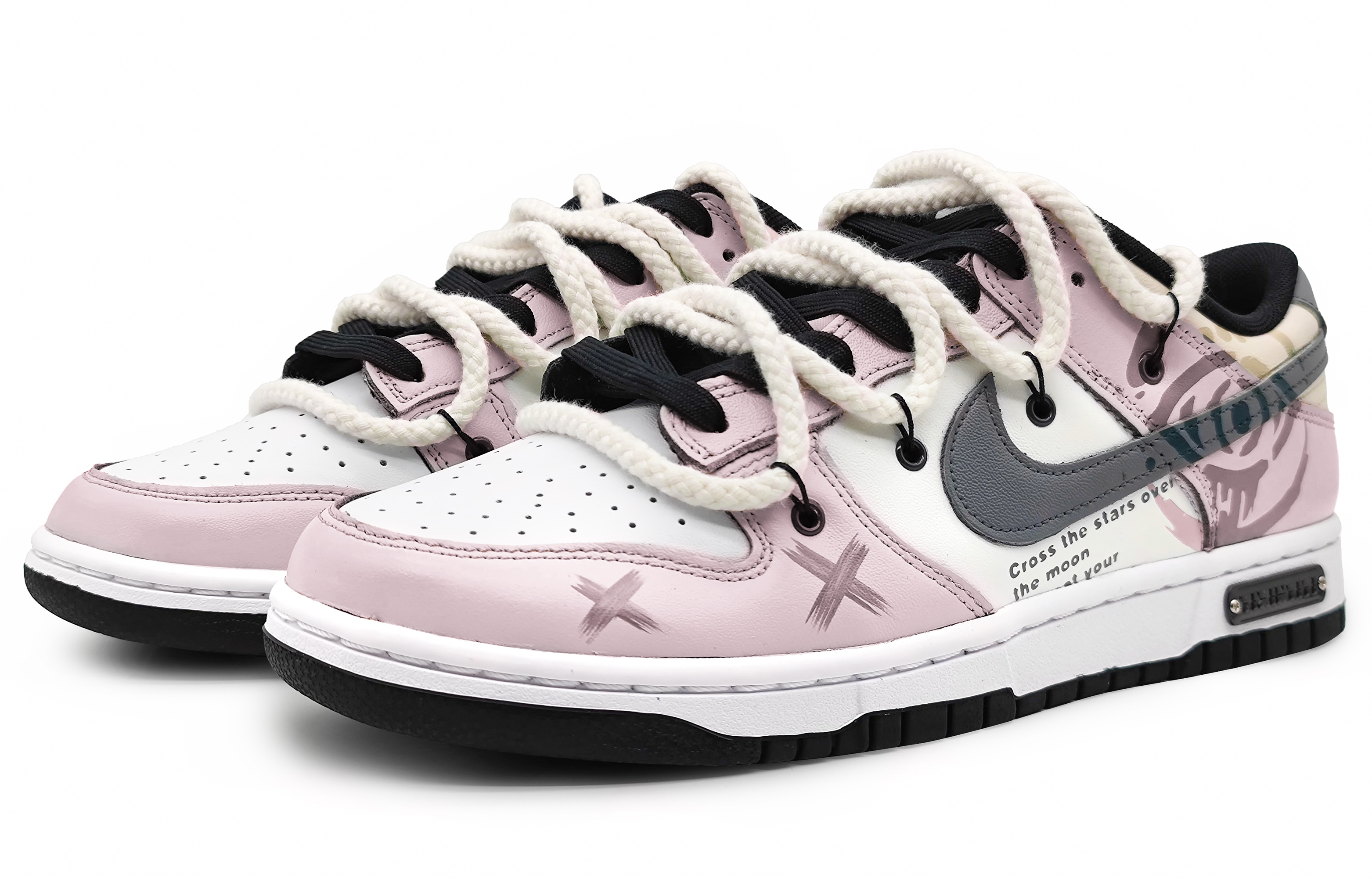 Lookbook 나이키 덩크 로우 레트로 '모란디 보라회색' (커스텀) DD1391-100(Team16-男款誓言之眼解构紫)