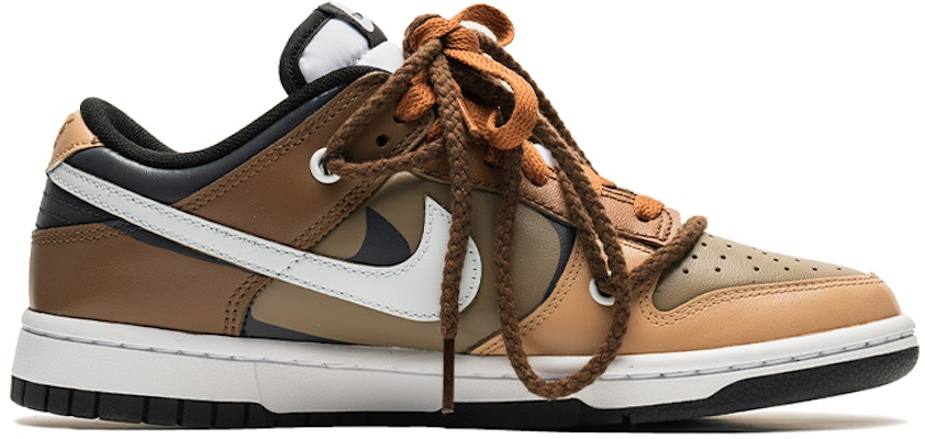 【訂製籃球鞋】Nike Dunk Low Retro 野鶴製造 泥澤幽靈 拼接解構 雙鞋帶 禮盒版 低筒 板鞋 男款 白棕 Order 【訂製籃球鞋】Nike Dunk Low Retro 野鶴製造 泥澤幽靈 拼接解構 雙鞋帶 禮盒版 低筒 板鞋 男款 白棕