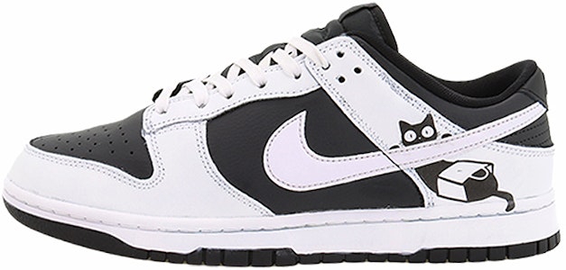 ナイキ ダンク ロー レトロ『ノーティキャット ブラックホワイト』カスタムシューズ DJ6188-002(Team10-顽皮猫咪) Buy ナイキ ダンク ロー レトロ『ノーティキャット ブラックホワイト』カスタムシューズ DJ6188-002(Team10-顽皮猫咪)