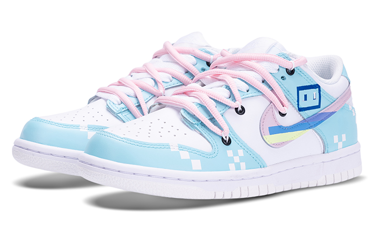 Lookbook [Zapatillas Personalizadas] Nike Dunk Low Retro 'Neon Pixel' DJ6188-100(Team拾陆-电玩像素机器人)
