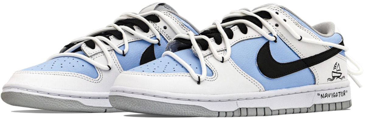 【客製球鞋】Nike Dunk Low Retro 大海航行 溫柔 高級小眾 清新 休閒 低筒 板鞋 男款 白藍 Lookbook 【客製球鞋】Nike Dunk Low Retro 大海航行 溫柔 高級小眾 清新 休閒 低筒 板鞋 男款 白藍