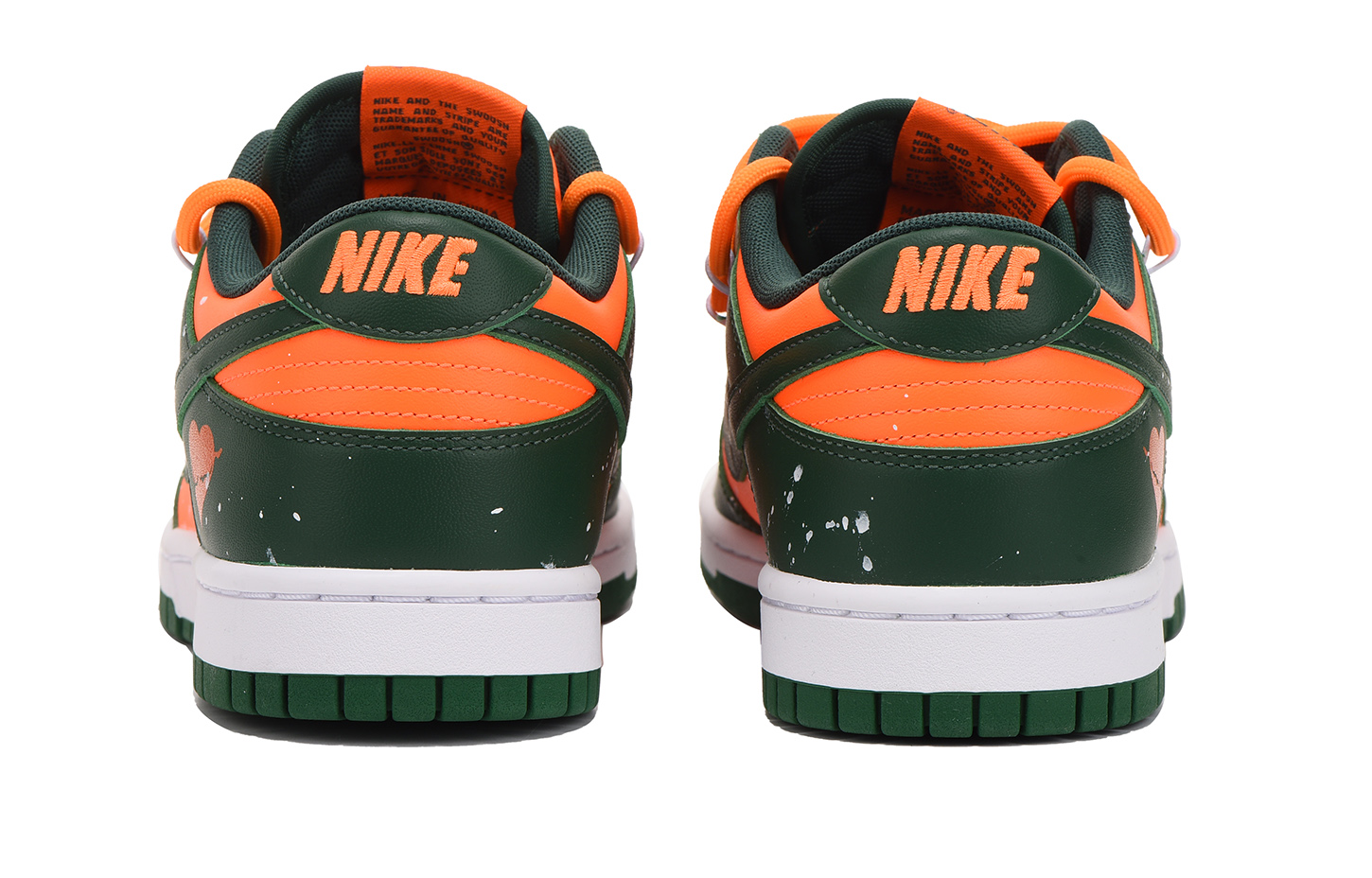Shop 나이키 덩크 로우 레트로 '오렌지 그린 바이브' (커스텀) DD1391-300(Team拾伍-男款绿爱心SBOX)