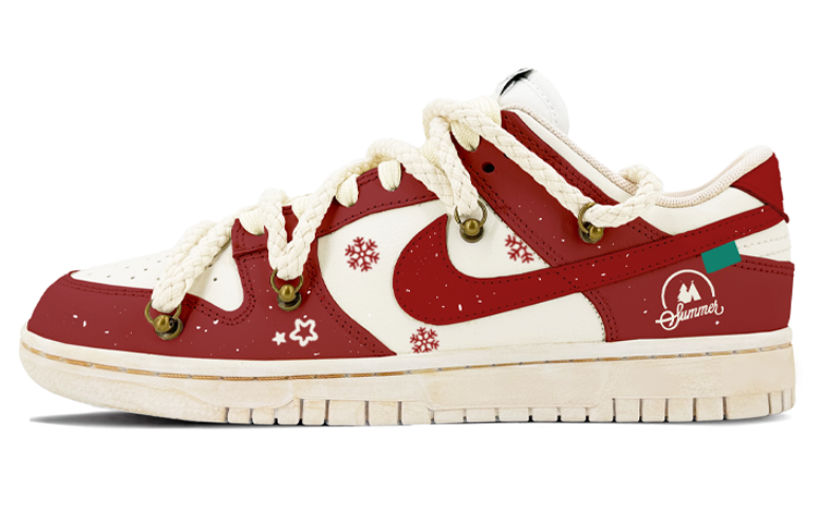 Buy [Kasut Custom] Nike Dunk Low Retro 'Oxidized Distressed Christmas - Merah Pucat' DJ6188-101(TeamK-拐棍塘)