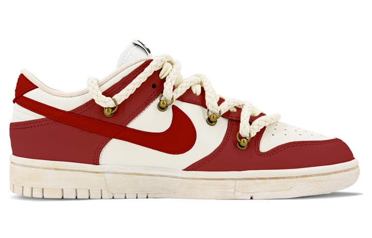 Order [Kasut Custom] Nike Dunk Low Retro 'Oxidized Distressed Christmas - Merah Pucat' DJ6188-101(TeamK-拐棍塘)