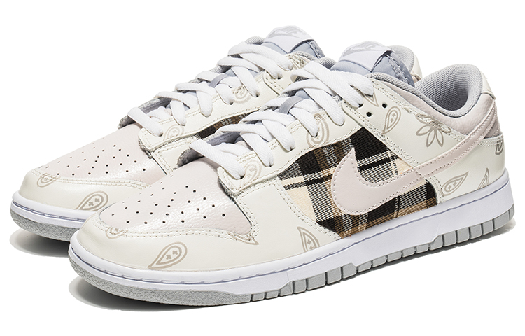 Lookbook [Sneakers Kustom] Nike Dunk Low Retro 'Pale Ivory Paisley Plaid' DJ6188-003(TeamB-复古米白腰果花S-BOX)