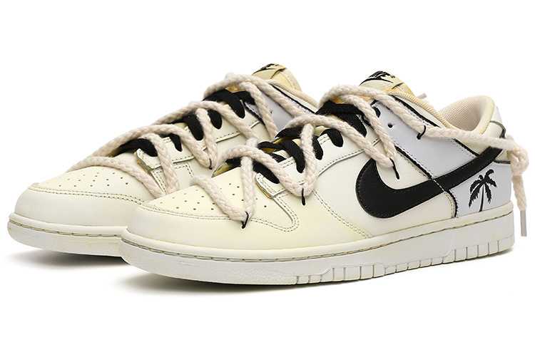 Lookbook [Kasual Kasut] Nike Dunk Low Retro 'Krim Kelapa Sawit-Hitam-Kelabu' DJ6188-101(Team15-气泡水母椰树)